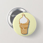 Badge Rond 5 Cm cône de glace rétro (Devant & derrière)
