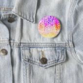 Badge Rond 5 Cm Confettis d'aquarelle (En situation)