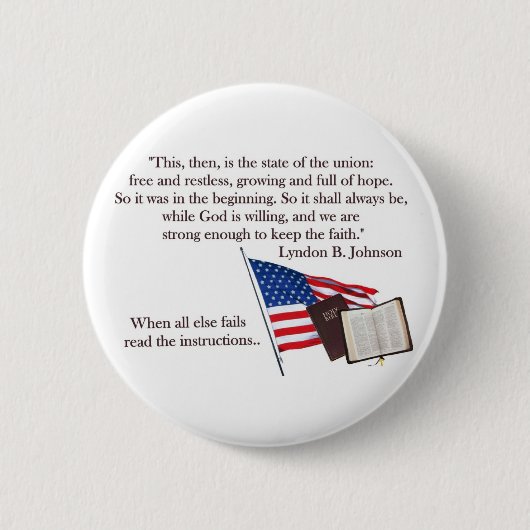 Badge Rond 5 Cm Confiance dans Dieu (Devant)