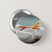 Badge Rond 5 Cm Confortablement pélicans (Devant & derrière)