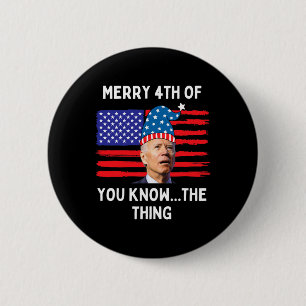 Badge Rond 5 Cm Confus Biden Drôle Joyeux 4 D'Entre Vous Connaisse