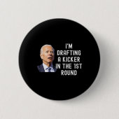 Badge Rond 5 Cm Confus Rédaction Kicker Funny Imaginaire Football (Devant)