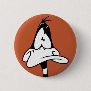 Badge Rond 5 Cm Confused DAFFY DUCK™ Face