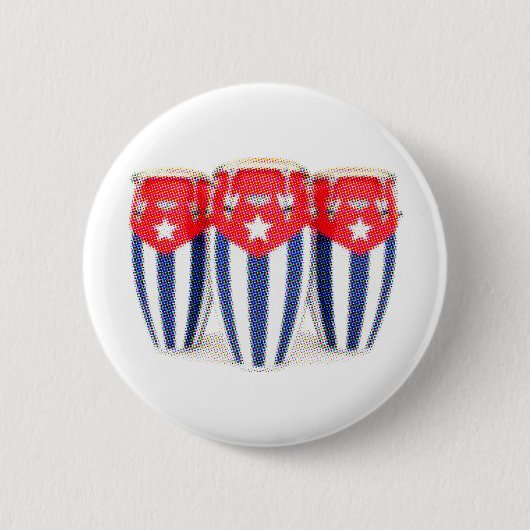 Badge Rond 5 Cm Congas cubaines (Devant)
