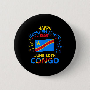 Badge Rond 5 Cm Congo 65e anniversaire de l'indépendance Fierté co