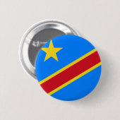 Badge Rond 5 Cm congo démocratique (Devant & derrière)