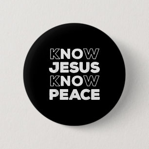 Badge Rond 5 Cm Connaître Jésus connaître la paix chrétienne foi é