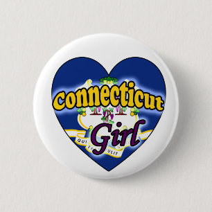 Badge Rond 5 Cm Connecticut Girl
