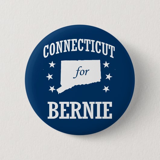 BADGE ROND 5 CM CONNECTICUT POUR BERNIE SANDERS (Devant)