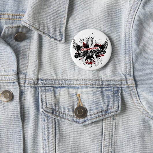 Badge Rond 5 Cm Conscience 16 d'ostéoporose (En situation)