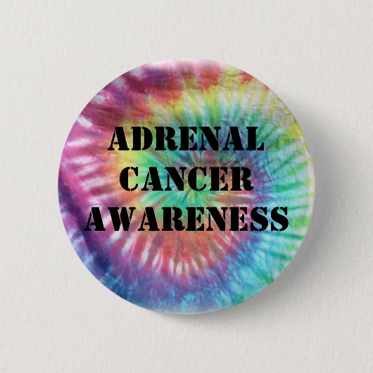 Badge Rond 5 Cm Conscience adrénale de Cancer (Devant)