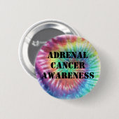 Badge Rond 5 Cm Conscience adrénale de Cancer (Devant & derrière)