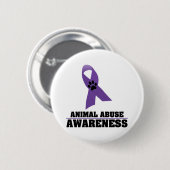 Badge Rond 5 Cm Conscience animale d'abus (Devant & derrière)