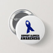 Badge Rond 5 Cm Conscience d'alopécie (Devant & derrière)