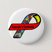 Badge Rond 5 Cm Conscience d'Aspergers (Devant)