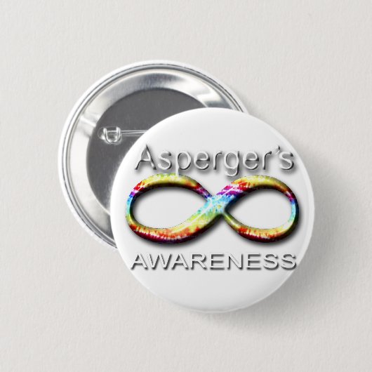Badge Rond 5 Cm Conscience d'Aspergers (Devant & derrière)