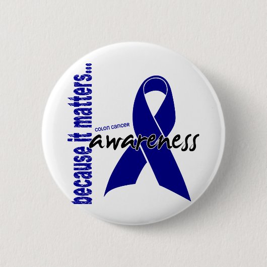 Badge Rond 5 Cm Conscience de cancer du colon (Devant)