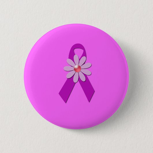 Badge Rond 5 Cm Conscience de cancer du sein (Devant)