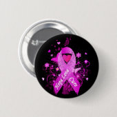 Badge Rond 5 Cm Conscience de cancer du sein (Devant & derrière)