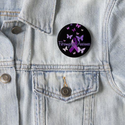 Badge Rond 5 Cm Conscience de fibromyalgie (En situation)