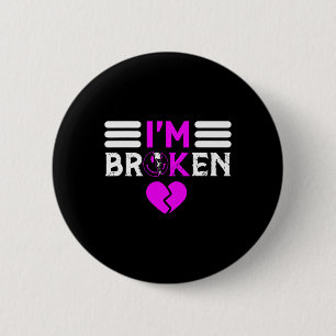 Badge Rond 5 Cm Conscience de la surdose Je vais bien Ruban violet