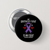 Badge Rond 5 Cm Conscience de l'overdose Le combat de mon frère es (Devant & derrière)