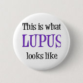 Badge Rond 5 Cm Conscience de lupus (Devant)