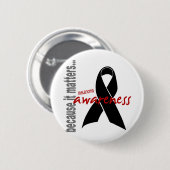 Badge Rond 5 Cm Conscience de mélanome (Devant & derrière)