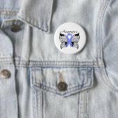 Badge Rond 5 Cm Conscience de papillon de tatouage - Cancer (En situation)