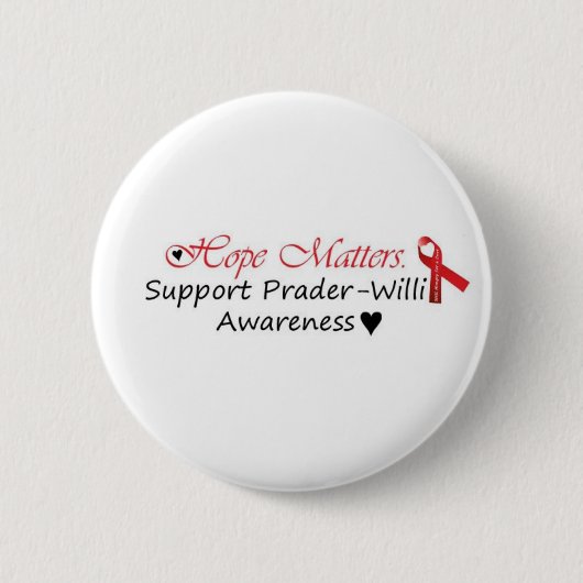 Badge Rond 5 Cm Conscience de Prader-Willi (Devant)