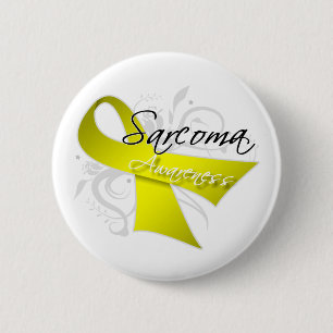Badge Rond 5 Cm Conscience de sarcome de ruban d'imprimante par