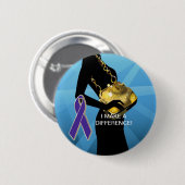 BADGE ROND 5 CM CONSCIENCE DE VIOLENCE FAMILIALE (Devant & derrière)