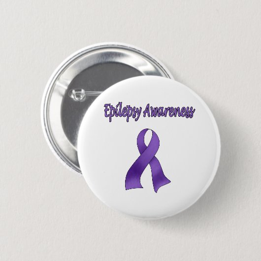 Badge Rond 5 Cm Conscience d'ÉPILEPSIE (Devant & derrière)