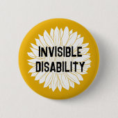 Badge Rond 5 Cm conscience du handicap invisible (Devant)