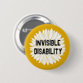 Badge Rond 5 Cm conscience du handicap invisible (Devant & derrière)