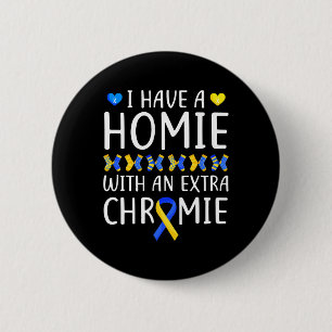 Badge Rond 5 Cm Conscience du syndrome de Down J'ai une maison sup
