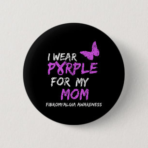 Badge Rond 5 Cm Conscience Je Porte Le Violet Pour Ma Mère 4