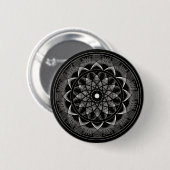 Badge Rond 5 Cm Conscience - mandala sacré de la géométrie (Devant & derrière)