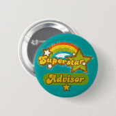 Badge Rond 5 Cm Conseiller de superstar (Devant & derrière)