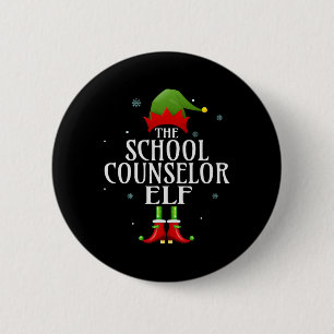 Badge Rond 5 Cm Conseiller scolaire Elf Xmas Groupe Famille Corres