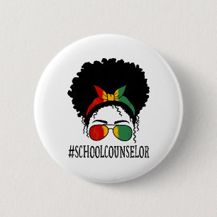 Badge Rond 5 Cm Conseiller Scolaire Femmes Africaines Chignon Déso