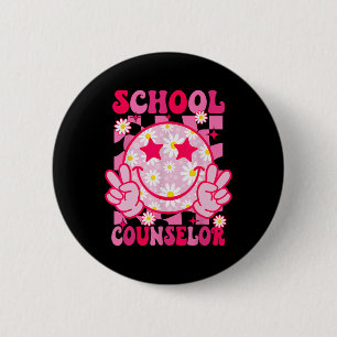 Badge Rond 5 Cm Conseiller Scolaire Rétro Retour à l'École Profess