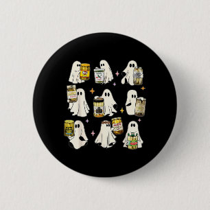 Badge Rond 5 Cm Conserve de cornichons fantômes Mignon pot de corn