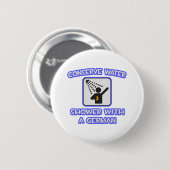 Badge Rond 5 Cm Conserver l'eau .. Douche avec allemand (Devant & derrière)