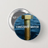 Badge Rond 5 Cm Conserver l'insigne d'eau (Devant & derrière)