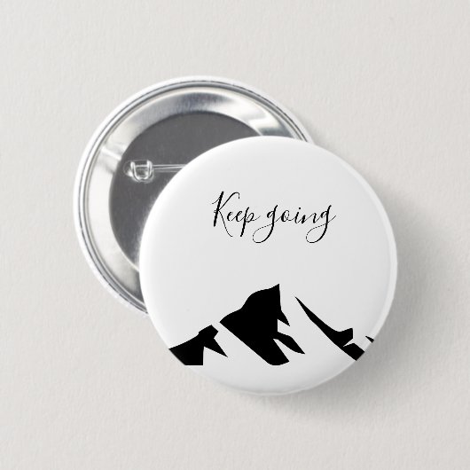 Badge Rond 5 Cm Conserver Noir Moderne En Simple (Devant & derrière)