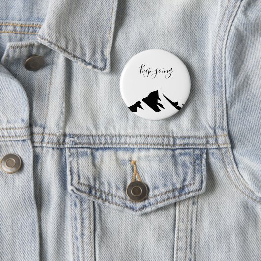 Badge Rond 5 Cm Conserver Noir Moderne En Simple (En situation)