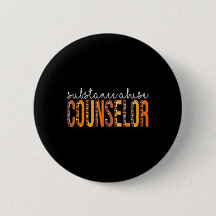 Badge Rond 5 Cm Consommateur en toxicomanie léopard automne automn