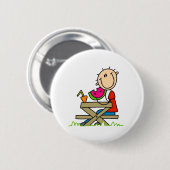 Badge Rond 5 Cm Consommation de la pastèque (Devant & derrière)