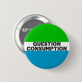 Badge Rond 5 Cm Consommation de question de BOUTON (Devant & derrière)